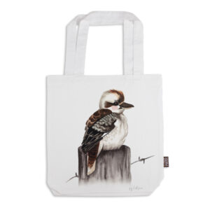 Tote Bag Organic Cotton White Fig Hill Farm Kit Kookaburra
