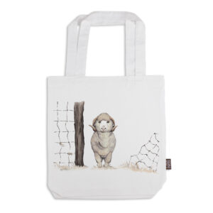 Tote Bag Organic Cotton White Fig Hill Farm Maverick Merino