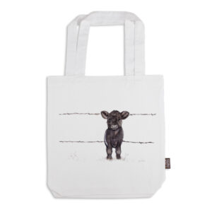 Tote Bag Organic Cotton White Fig Hill Farm Nosy Neighbour