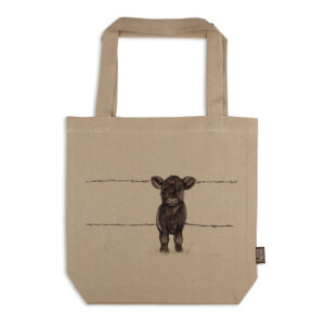Tote Bag Organic Cotton Beige Fig Hill Farm Nosy Neighbour