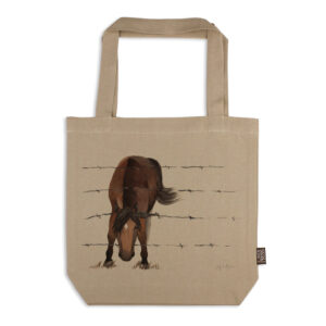 Tote Bag Organic Cotton Beige Fig Hill Farm Pesky Pony