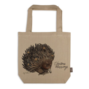 Tote Bag Organic Cotton Beige Fig Hill Farm Christmas Eric Echinda