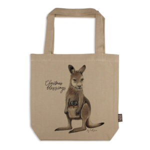 Tote Bag Organic Cotton Beige Fig Hill Farm Christmas Joey Gift