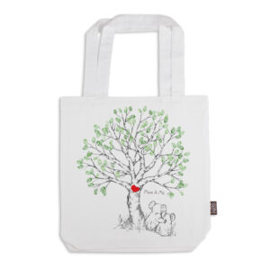 Tote Bag Organic Cotton White Mother's Day Koala Love