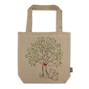 Tote Bag Organic Cotton Beige Mother's Day Koala Love