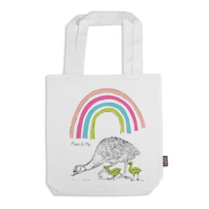 Tote Bag Organic Cotton White Mother's Day Emus Mum & Me