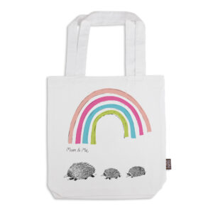 Tote Bag Organic Cotton White Mother's Day Echidnas Mum & Me