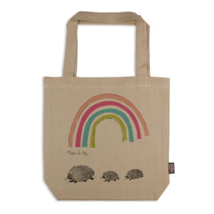 Tote Bag Organic Cotton Beige Mother's Day Echidnas Mum & Me