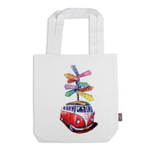 Tote Bag Organic Cotton White Deborah Broughton Roadtrip