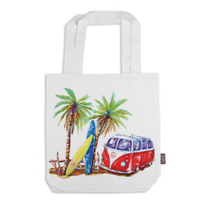 Tote Bag Organic Cotton White Deborah Broughton Surf