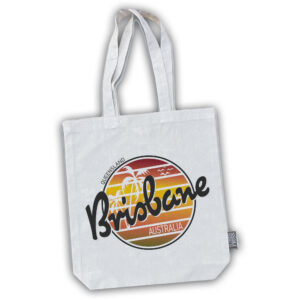 Tote Bag Cotton Brisbane Circle Palm Trees