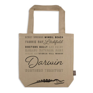 Tote Bag Organic Cotton Beige Darwin Words
