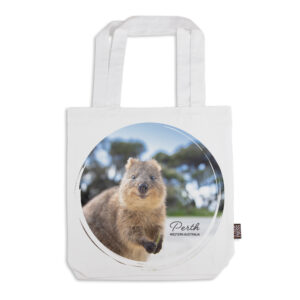 Tote Bag Organic Cotton White Perth Quokka