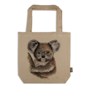 Tote Bag Organic Cotton Beige Fig Hill Farm Kev Koala
