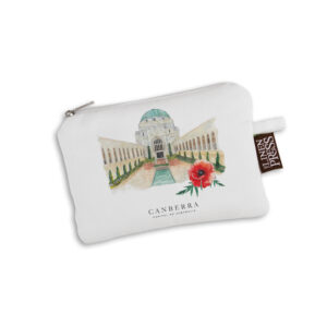 Purse Organic Cotton White War Memorial Canberra Capital of Australia