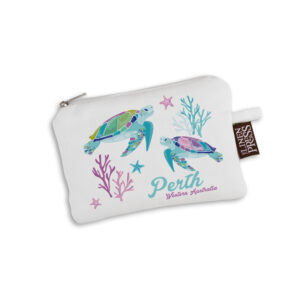 Purse Organic Cotton White Sea Turtles Perth WA