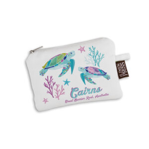 Purse Organic Cotton White Sea Turtles Cairns
