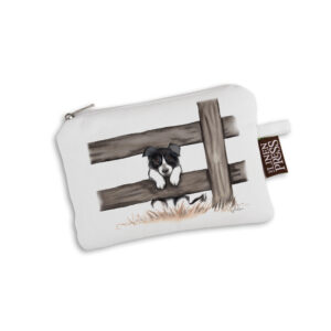 Purse Organic Cotton White Fig Hill Farm Curious Collie