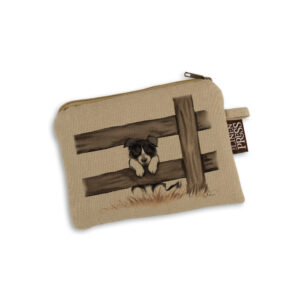 Purse Organic Cotton Beige Fig Hill Farm Curious Collie