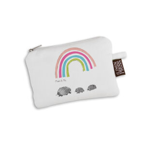 Purse Organic Cotton White Mother's Day Echidnas Mum & Me