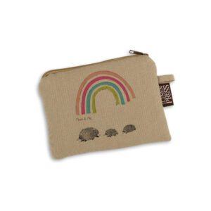 Purse Organic Cotton Beige Mother's Day Echidnas Mum & Me