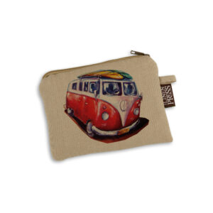 Purse Organic Cotton Beige Deborah Broughton Roadtrip Kombi