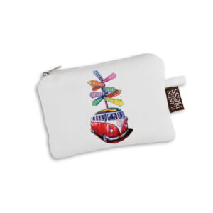 Purse Organic Cotton White Deborah Broughton Roadtrip