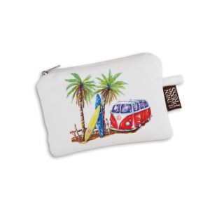 Purse Organic Cotton White Deborah Broughton Surf