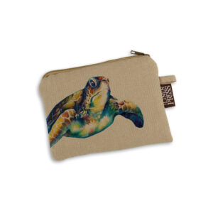 Purse Organic Cotton Beige Deborah Broughton Turtle