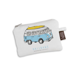 Purse Organic Cotton White Side Kombi Brisbane