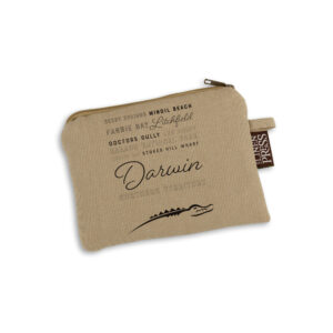 Purse Organic Cotton Beige Darwin Words