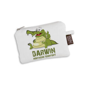 Purse Organic Cotton White Darwin Comic Croc