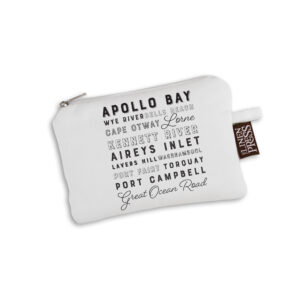 Purse Organic Cotton White GOR Place Names