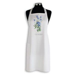 Apron Organic Cotton White Bluebell Canberra Capital of Australia