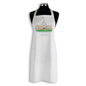 Apron Organic Cotton White Parliament House Canberra Capital of Australia