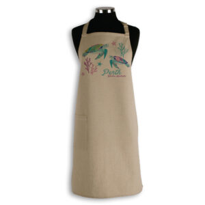 Apron Organic Cotton Beige Sea Turtles Perth WA