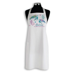 Apron Organic Cotton White Sea Turtles Cairns