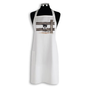 Apron Organic Cotton White Fig Hill Farm Curious Collie