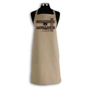 Apron Organic Cotton Beige Fig Hill Farm Curious Collie