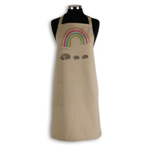 Apron Organic Cotton Beige Mother's Day Echidnas Mum & Me