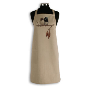 Apron Organic Cotton Beige Fig Hill Farm Fairy Wrens