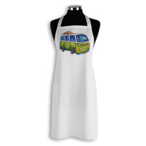 Apron Organic Cotton White Deborah Broughton Greenie Kombi