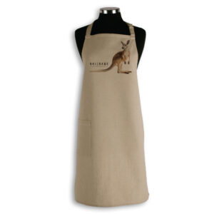 Apron Organic Cotton Beige Brisbane Kangaroo