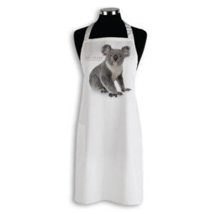 Apron Organic Cotton White Brisbane Koala