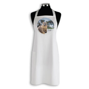 Apron Organic Cotton White Perth Quokka