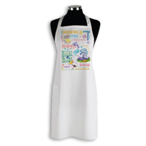 Apron Organic Cotton White Deborah Broughton Sunshine Coast Words