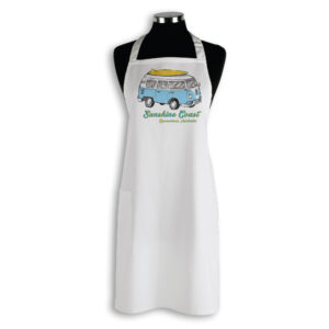 Apron Organic Cotton White Sunshine Coast Side Kombi