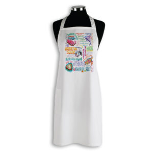 Apron Organic Cotton White Deborah Broughton Whitsundays Words