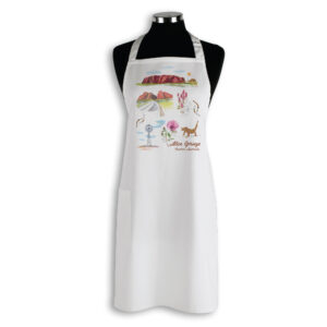 Apron Organic Cotton White Alice Springs Icons