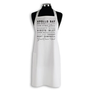 Apron Organic Cotton White GOR Place Names